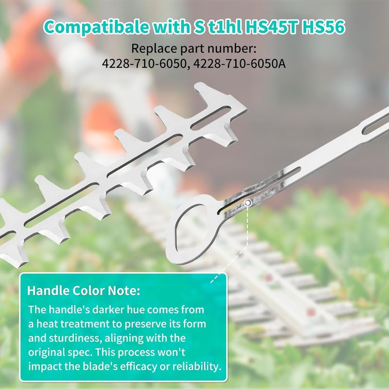 Upow 18" Hedge Trimmer Blade Set Compatible with S tihl HS45 HS56, Replaces 4228-710-6050A 4228-710-6051A 59-200, 1 Pair of 2 Blades - Image 4